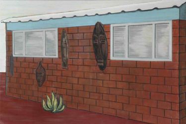 African House (2000), oil on canvas, 130 x 200 cm