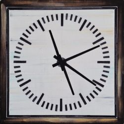 Time to Come Time to Go (after Wilhelm Sasnal), oil on canvas, 30 x 30 cm, 2025