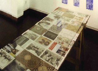 Sadza Sandwich (2000), mixed media installation (detail)