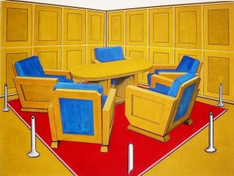 Conference (for Another Utopia), oil on canvas, 150 x 200 cm, 2010