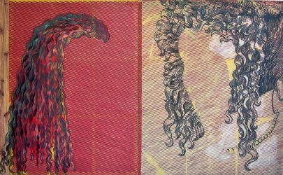 Untitled, oil on canvas, 192 x 312 cm, 1998 (diptych)