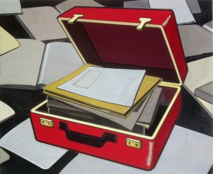 Suitcasefile (2), oil on canvas, 45 x 55 cm, 2011