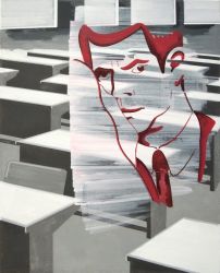 Kiss, oil on canvas, 75 x 60 cm, 2017