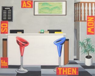 Chinese Lobby oil on canvas, 99 x 124 cm, 2018