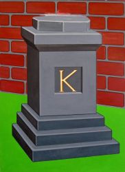 Monument, oil on canvas,96 x 72 cm, 2018