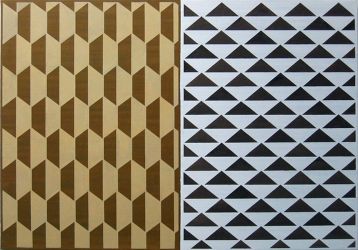 Double Pattern Painting, oil on canvas, 90 x 140 cm, 2007