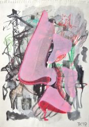 Untitled, mixed media on paper, 2019