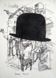 Mess Mend, mixed media on paper, 2019