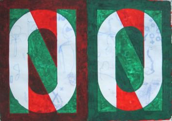 NoNo, mixed media on paper, 2019