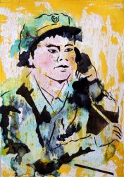 China calling, mixed media on paper, 2019