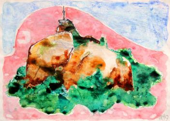 Untitled (Chinese Landscape), watercolour on paper, 2019