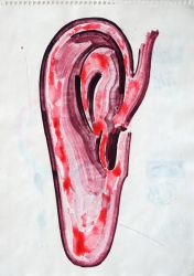 Untitled, mixed media on paper, 2020