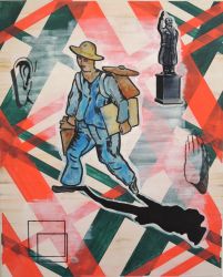 Vincent Goes To China, oil on canvas, 110 x 95 cm, 2020