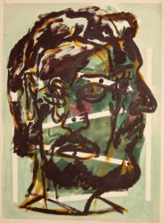 Game Portrait, mixed media on paper, 65 x 50 cm, 1985