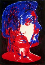 Selfie, 29,5 x 21 cm,  gouache on paper, 1985