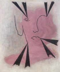 Zelfportret op achterhoofd, oil on canvas, 1986