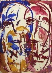 Untitled, mixed media on paper, 65 x 50 cm, 1984