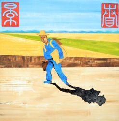 Vincent Comes and Goes, oil on canvas, 50 x 50 cm, 2023