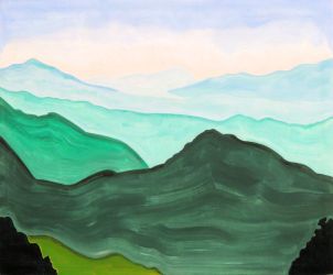 Green Land, oil on canvas, 45 x 55 cm, 2024