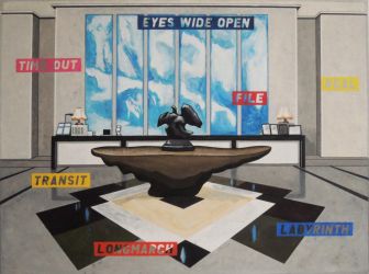 Lobby, oil on canvas, 144 x 192 cm, 2024