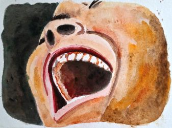 Scream, watercolor, 2024