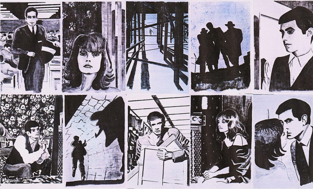 The Trial (After Orson Welles), mixed media on paper, 300 x 500 cm, 2025/2026